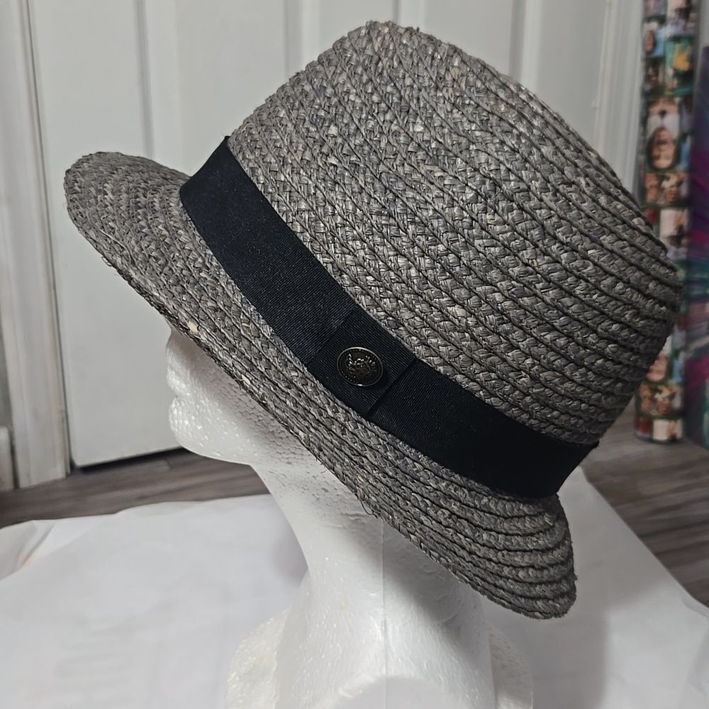 Men's gray fedora hat